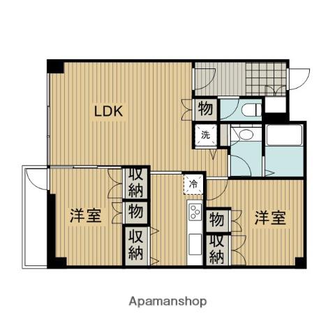 CASA MIGLIORE(2LDK/5階)の間取り写真