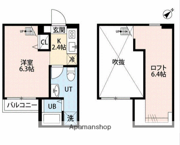 RESIDENCE ODASAGA(ワンルーム/2階)の間取り写真