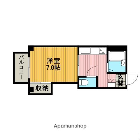 大国ハイツ(1K/2階)の間取り写真