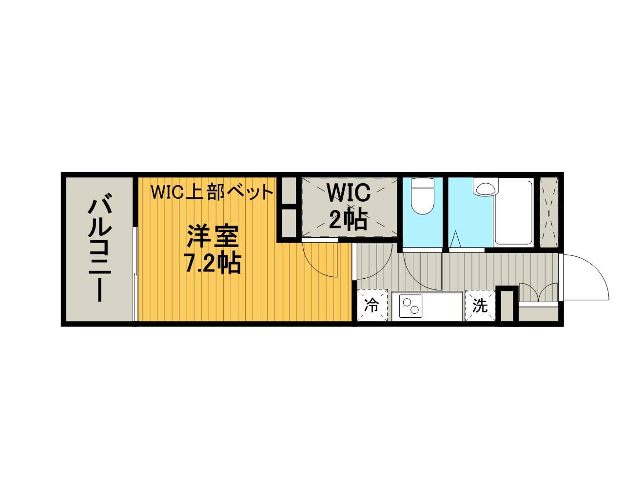 レオパレスメゾン 五月館(1K/2階)の間取り写真