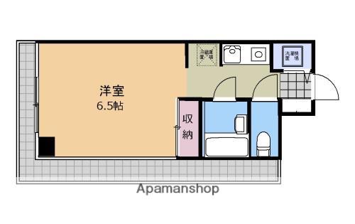 立川幸町クリスタルマンション(ワンルーム/3階)の間取り写真