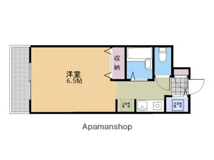立川幸町クリスタルマンション(ワンルーム/4階)の間取り写真