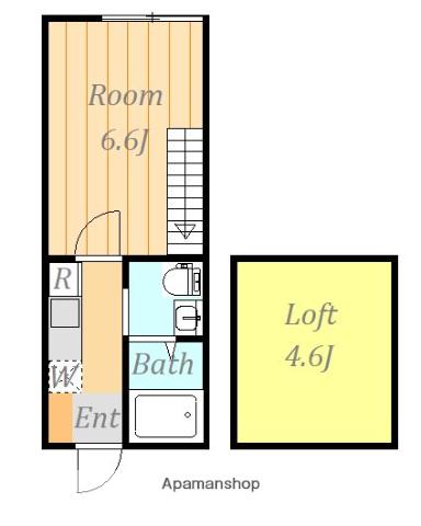 フェアリーベル玉川学園(1K/1階)の間取り写真