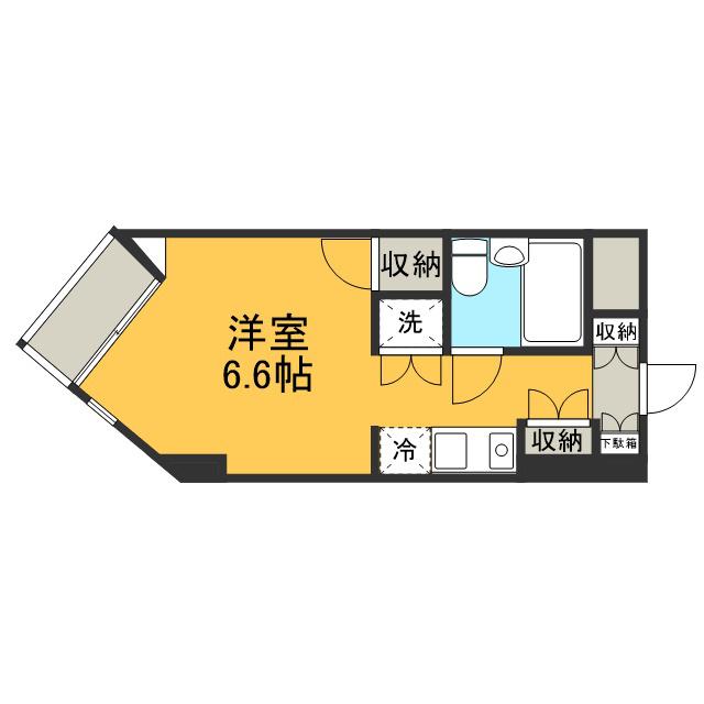 ドミトリー原町田(ワンルーム/5階)の間取り写真