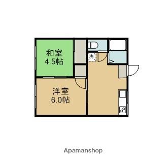 マルベリーマナー(2DK/1階)の間取り写真