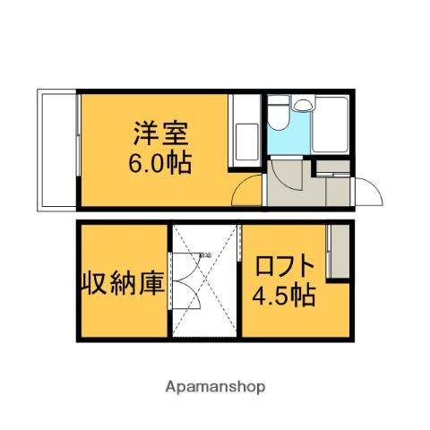 エンタープライズパートⅠ(ワンルーム/2階)の間取り写真
