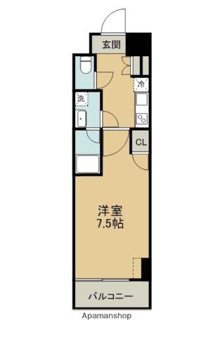 TLRレジデンス町田(1K/4階)の間取り写真