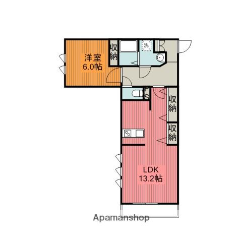 CASA 旭(1LDK/2階)の間取り写真