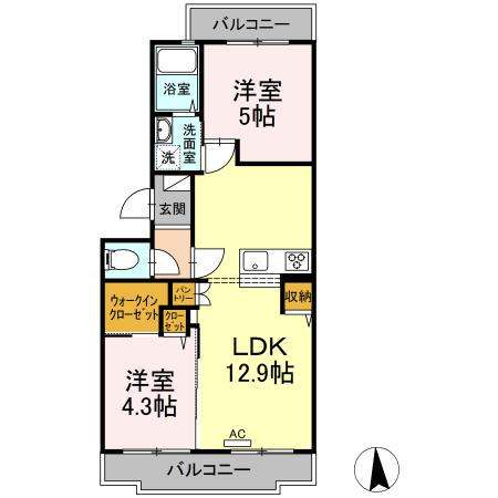 深見台レジデンス 1階階 間取り