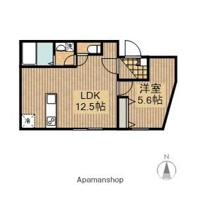 町田レジデンス(1LDK/2階)の間取り写真