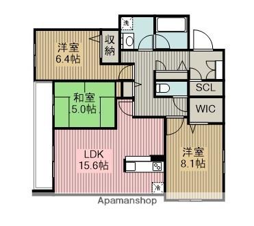 WITH PLUS 青葉台(3LDK/2階)の間取り写真