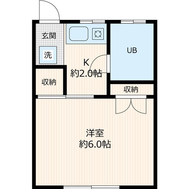 コーポ雅(1K/1階)の間取り写真