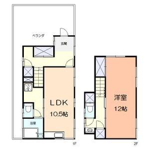 小田急電鉄小田原線 町田駅 バス乗車時間：11分 本町田バス停で下車 徒歩2分 2階建 築63年(1LDK)の間取り写真