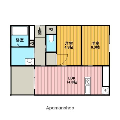 クロビル(1SLDK/2階)の間取り写真