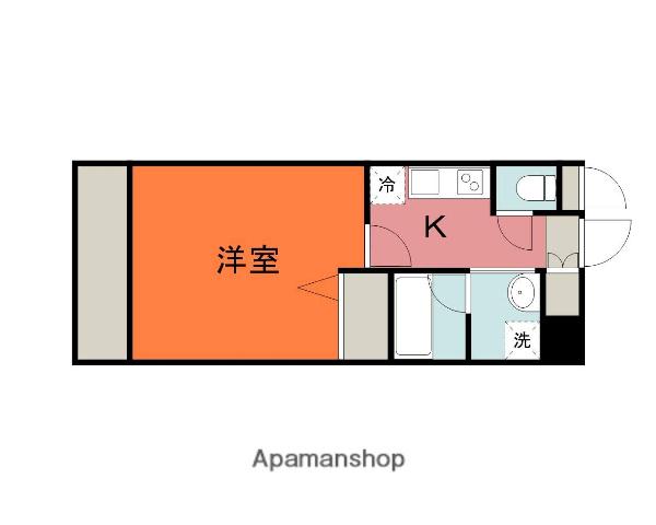 神興レジデンス(1K/9階)の間取り写真