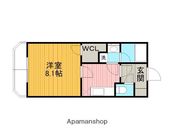 GUFO(1K/2階)の間取り写真