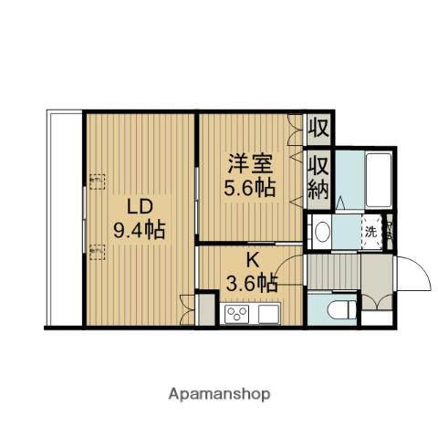 BLUME(1LDK/3階)の間取り写真