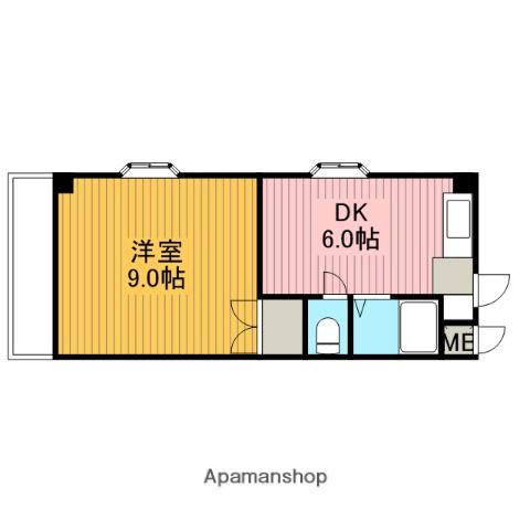 エメラルド菊水(1DK/2階)の間取り写真
