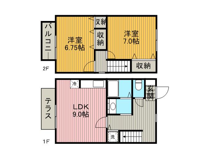 セジュール・ソシア(2LDK)の間取り写真