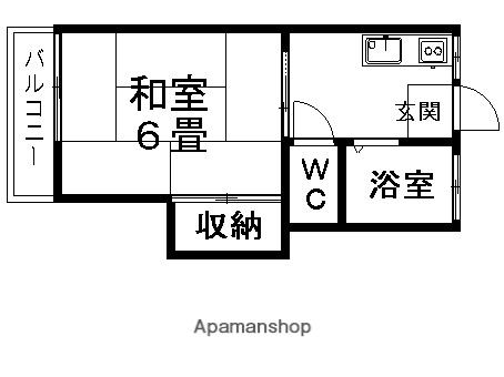 メゾン秀和(1K/2階)の間取り写真