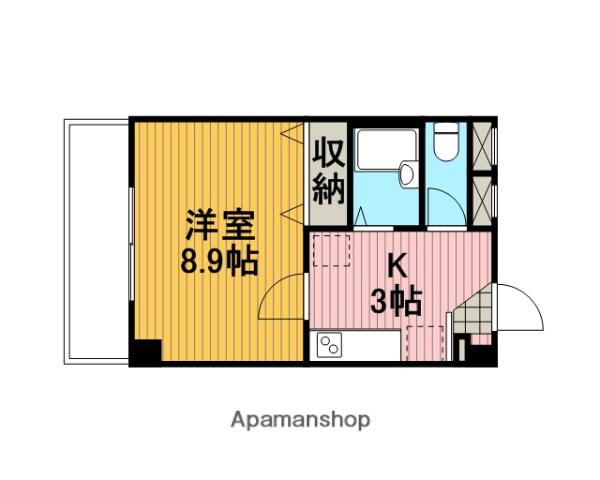 ベル・プレイン(1K/2階)の間取り写真