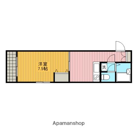 コモハウスⅠ(1K/1階)の間取り写真