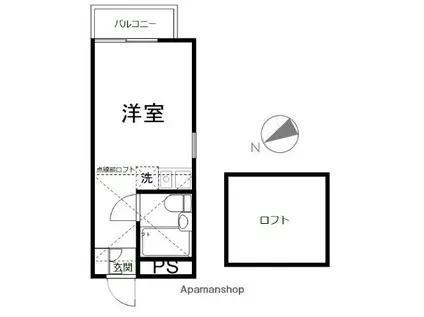 アップルハウスYASUDA(ワンルーム/1階)の間取り写真