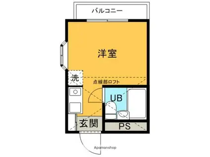 アップルハウスYASUDA(ワンルーム/2階)の間取り写真