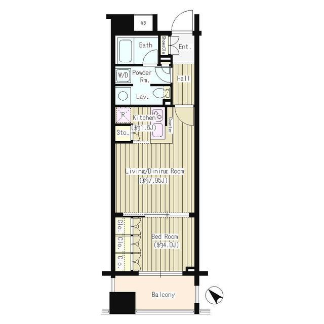 コクヨーレ日本橋(1LDK/10階)の間取り写真