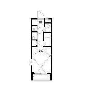 アンビシャス多摩川(ワンルーム/2階)の間取り写真