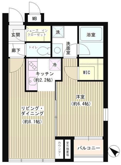 ポラリス(1LDK/3階)の間取り写真