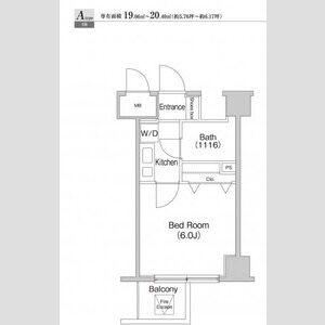 プライムアーバン川崎(1K/7階)の間取り写真