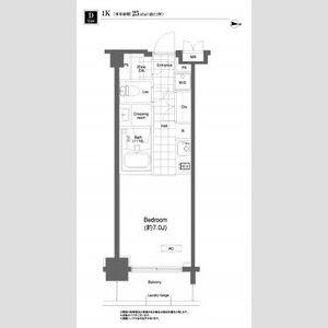 プライムアーバン目黒大橋ヒルズ(1K/2階)の間取り写真