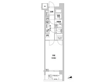 コンフォリア目黒青葉台(1K/3階)の間取り写真