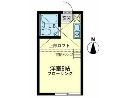 エコルステージ東白楽(ワンルーム/1階)の間取り写真