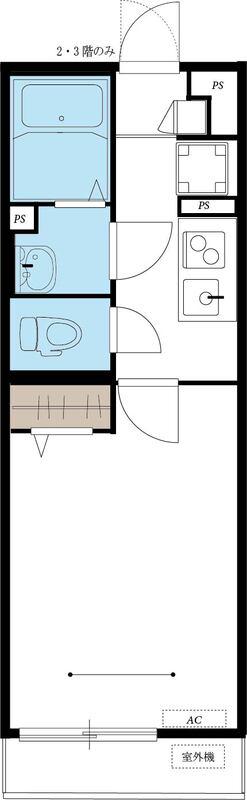 リブリ・LUCI FERIN(1K/2階)の間取り写真