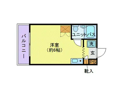 シルフィード用賀(ワンルーム/2階)の間取り写真