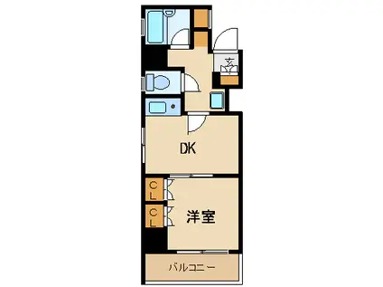 ジェイパーク青葉台弐番館(1DK/4階)の間取り写真