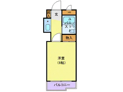 ユーコート上北沢(1K/2階)の間取り写真