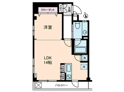 いずみマンション(1LDK/2階)の間取り写真