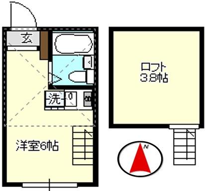 KAINOS弘明寺(ワンルーム/2階)の間取り写真