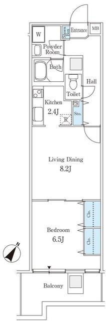 友泉大伝馬町ビル(1LDK/10階)の間取り写真