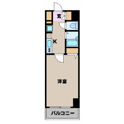 エステムプラザ横浜みなとみらいウエスト(1K/9階)の間取り写真