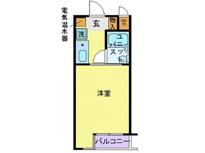 日神パレス戸塚(1K/4階)の間取り写真