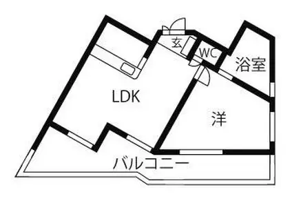 ラックスホーム弘明寺パート4(1LDK/2階)の間取り写真