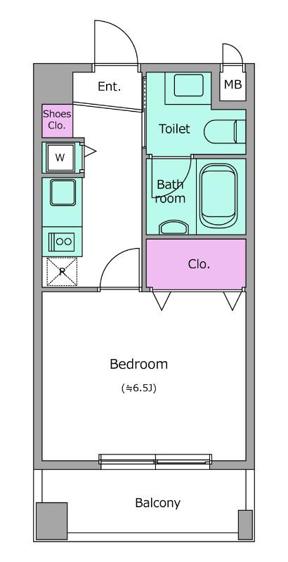 レジディア新川 1階階 間取り