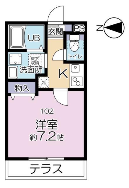 レスペデーザ目黒本町(1K/1階)の間取り写真