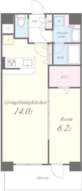 イルミナーレ学大(1LDK/1階)の間取り写真