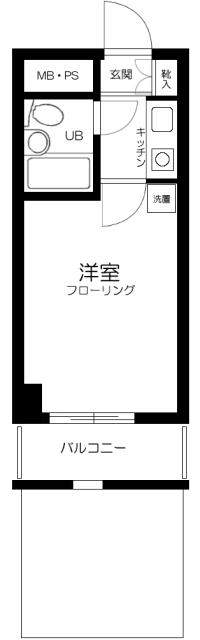 クリオ石川台壱番館(1K/1階)の間取り写真