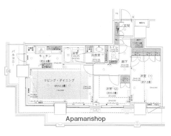 ベイクレストタワー 33階階 間取り